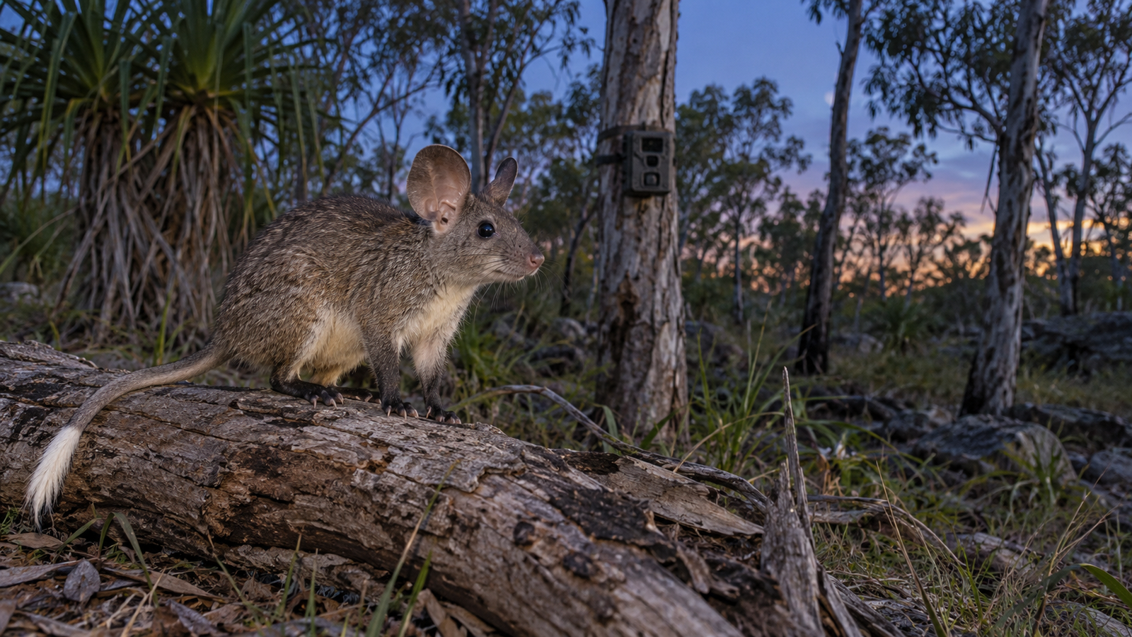 Black-footed Tree-rat monitored by a camera trap